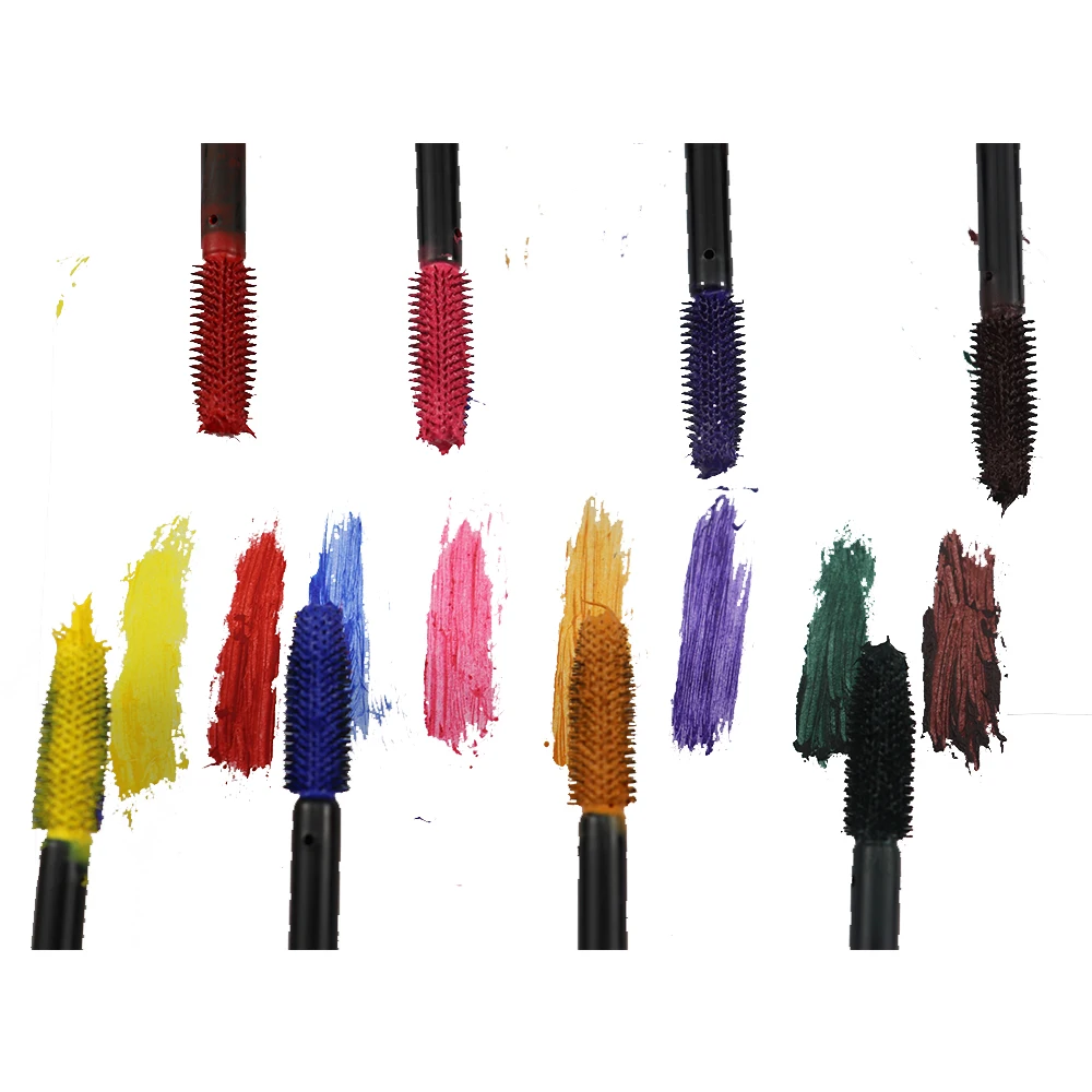 

Hot selling stage makeup private label colorful mascara white mascara green red blue no logo waterproof mascara, Black