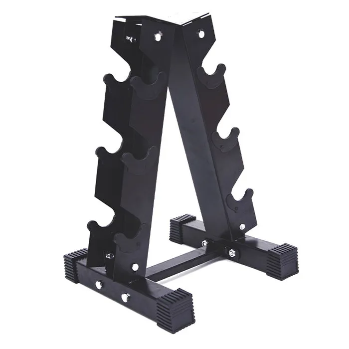 

Wholesale home fitness weight plate dumbbell rack adjustable 3 tier storage horns stand dumbbell rack, White,black
