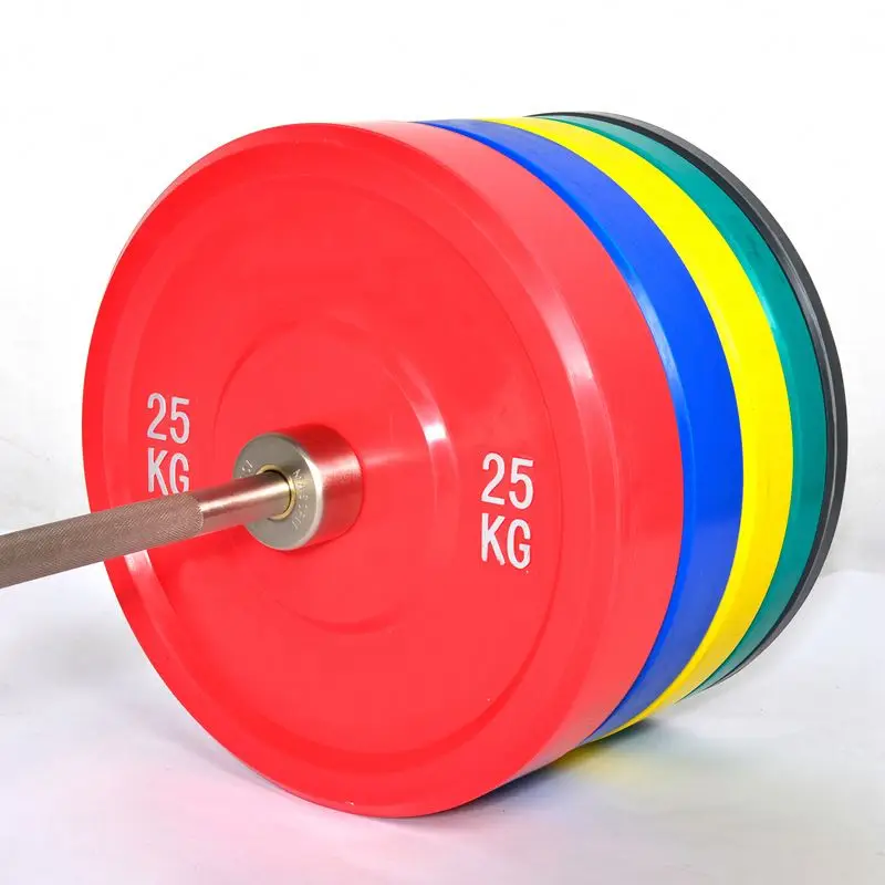 

Barbell Weight Lifting Plate Gym Color Rubber Weight Plates, Picture shows