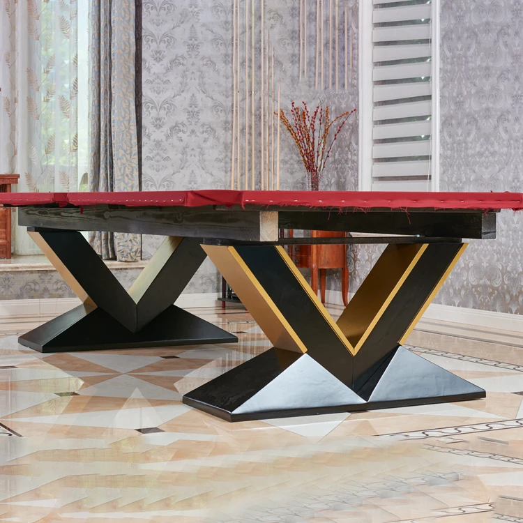 
2019 New arrival private customized 9ft pool tables with V shape legs 