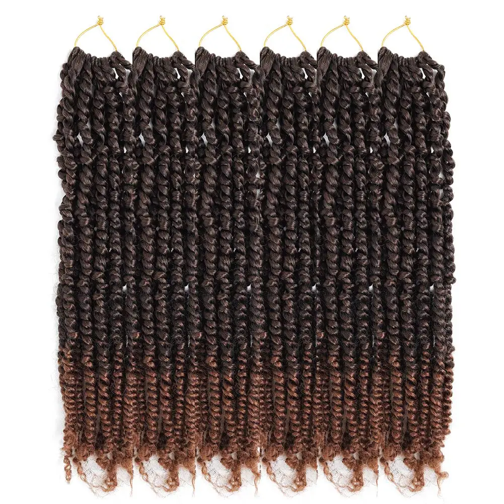 

Hot Selling 18/24 inch Synthetic Ombre Soft Water Wave Passion Twists Crochet Braid Hair Extension Pre Twist Passion Twist Hair