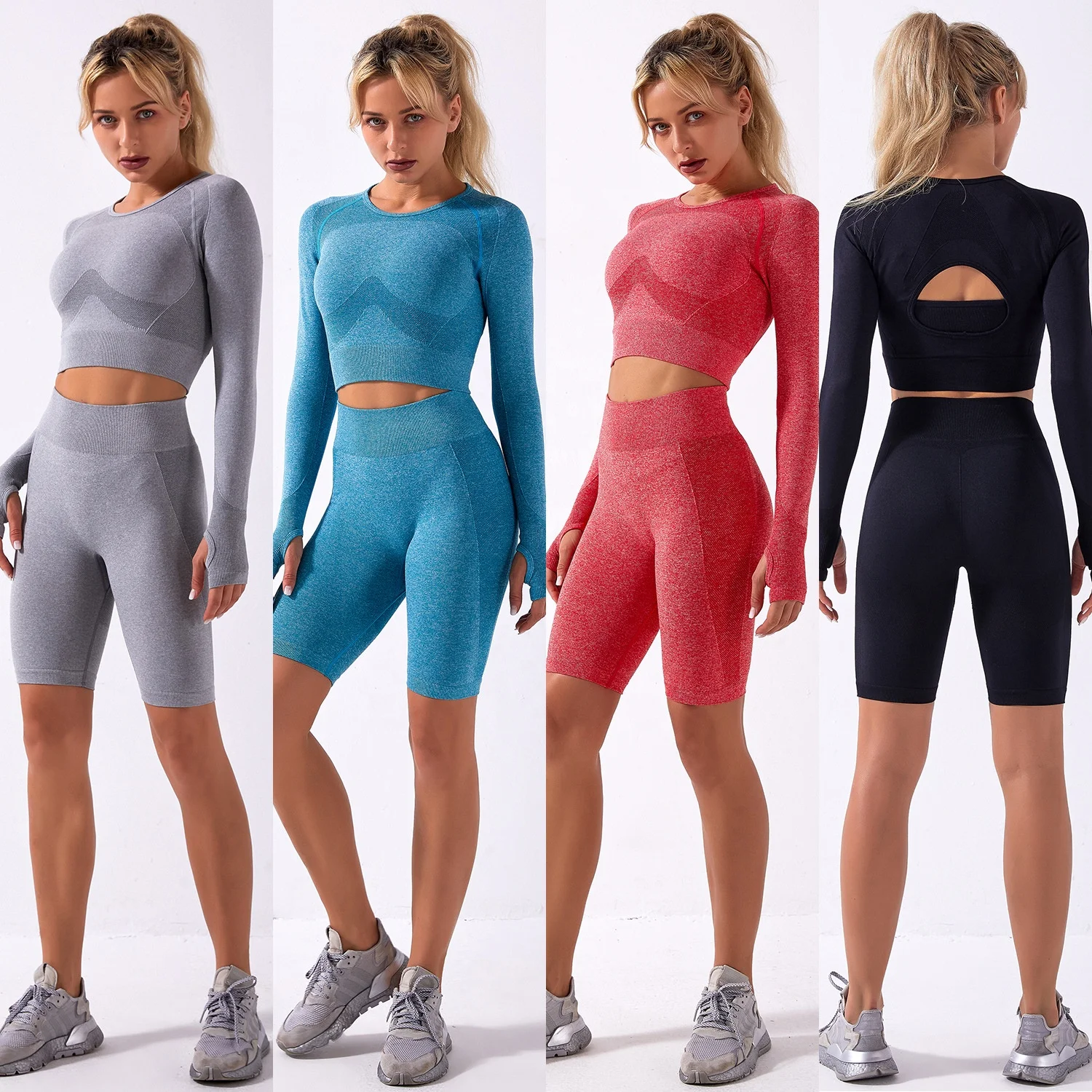 

2021 seamless activewear yoga sports bra sets for women, Picture