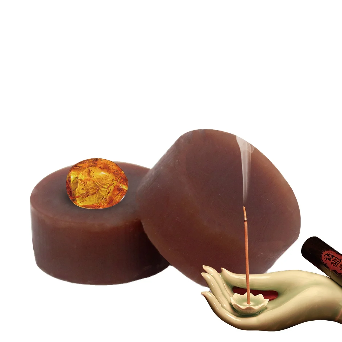 

Natural amber Sandalwood ancient vintage plants handmade wholesale toilet body soap facial bath soap, Brown