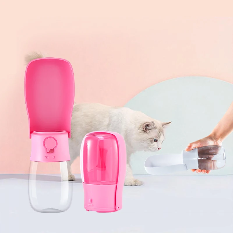 

Outdoor Portable Pet Dog Water Bottle Foldable Tank Drinking Design Travelling Bottle Feeding Dispenser, Sky blue, sakura pink, milk white