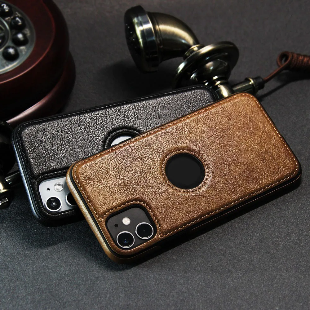 

Business Soft PU Leather Phone Case For iPhone 13 12 11 Pro Max XR X XS Max 8 7 6 6S Plus Ultra Thin Shockproof Back Cover
