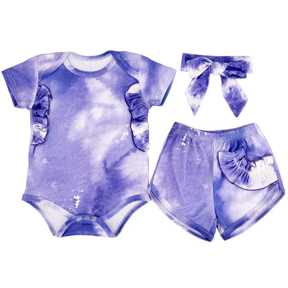 

Fabric Jumpsuit Clothes for New Born Baby Boys' & Girl's Rompers Design Tie-dye Soft Spandex Spandex / Cotton Infants & Toddlers, Customized color