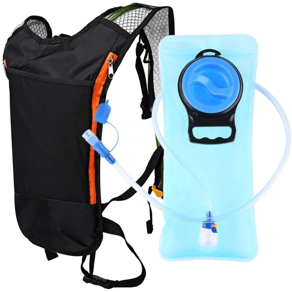 

Hydration Pack with 2L Backpack Water Bladder Great for Outdoor Sports Hydration Backpack of Running Hiking Camping, Black or as customized