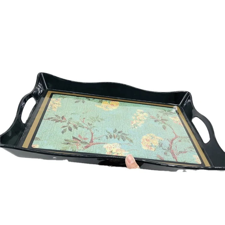 
New fashion square melamine plate plastic tray for fruit 
