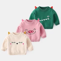 

Multi-color Optional Cartoon Jacquard Knitted Baby Sweater For Winter
