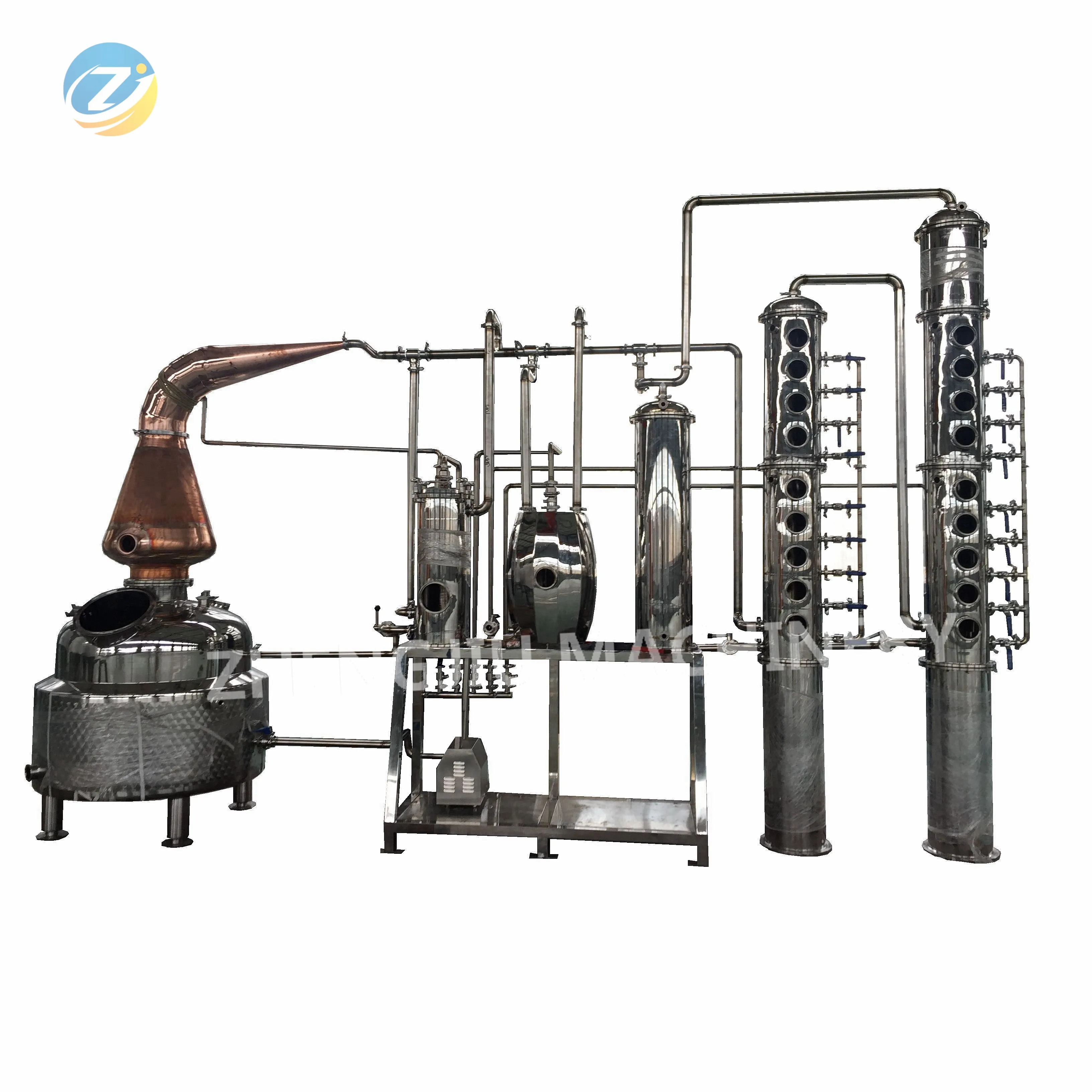 500l Copper Whisky Rum Brandy Vodka Still Steam Kettle Still Zj Distillation Equipment Buy