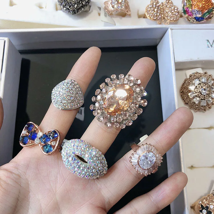 

Factory direct gold plated rings gift delicate diamond ring with high quality