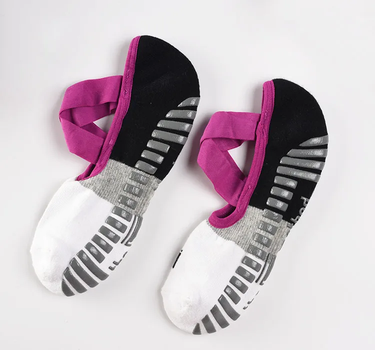 Pilates Toeless Organic Bamboo Women Custom Non Slip Anti-Slip Wholesale  Yoga Socks 