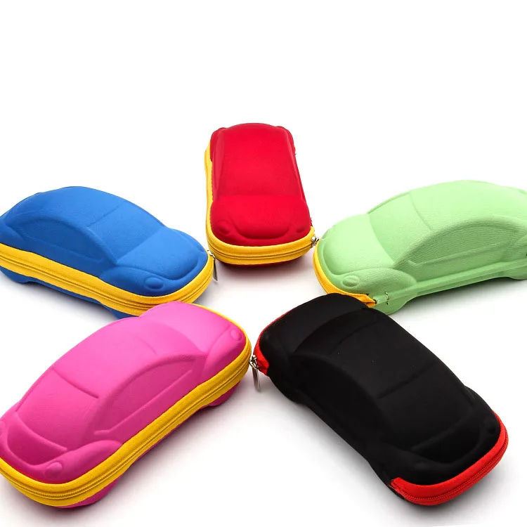 

2020 Funny EVA Sunglasses Car Shape Optical Frame Cute Kids Children Eyeglasses Case