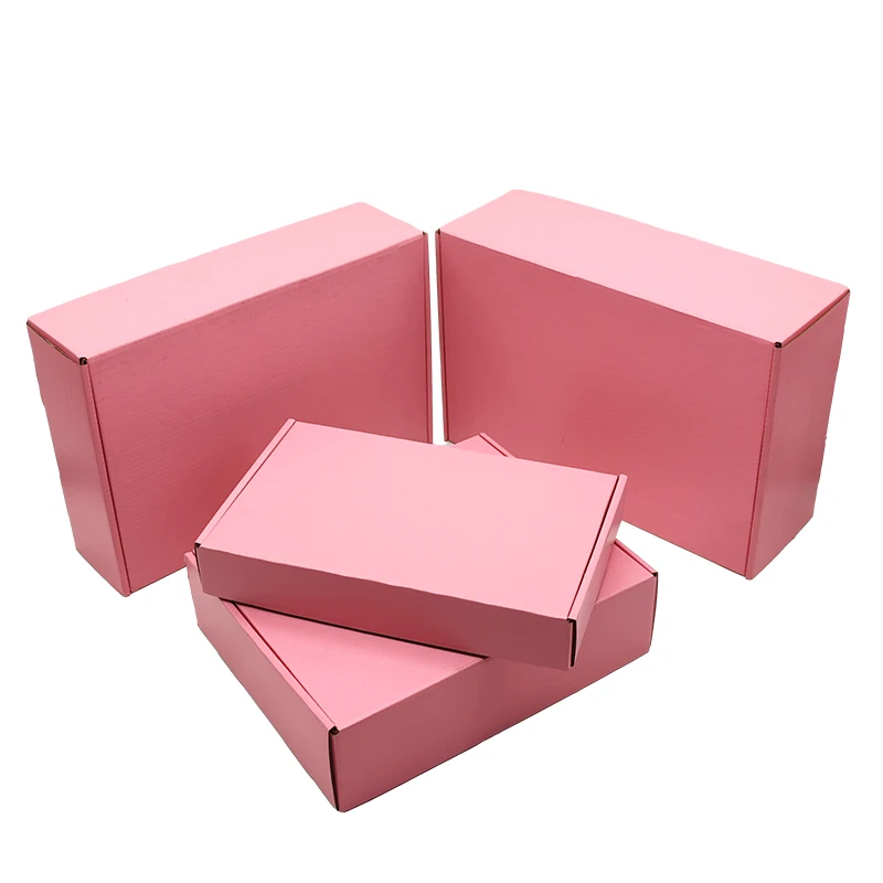 

30x20x8cm Factory Price Corrugated Pink Paper Box Packaging Mailer Boxes For Small Business