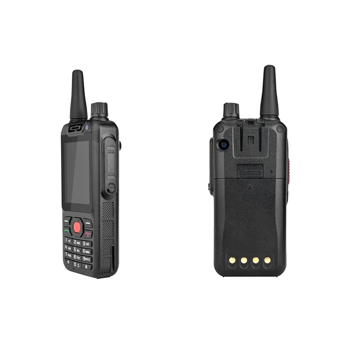 

2G 3G 4G WLAN network Android GPS IP Walkie Talkie with gsm sim card compatible with Zello POC radio PTT intercom dual camera, Black