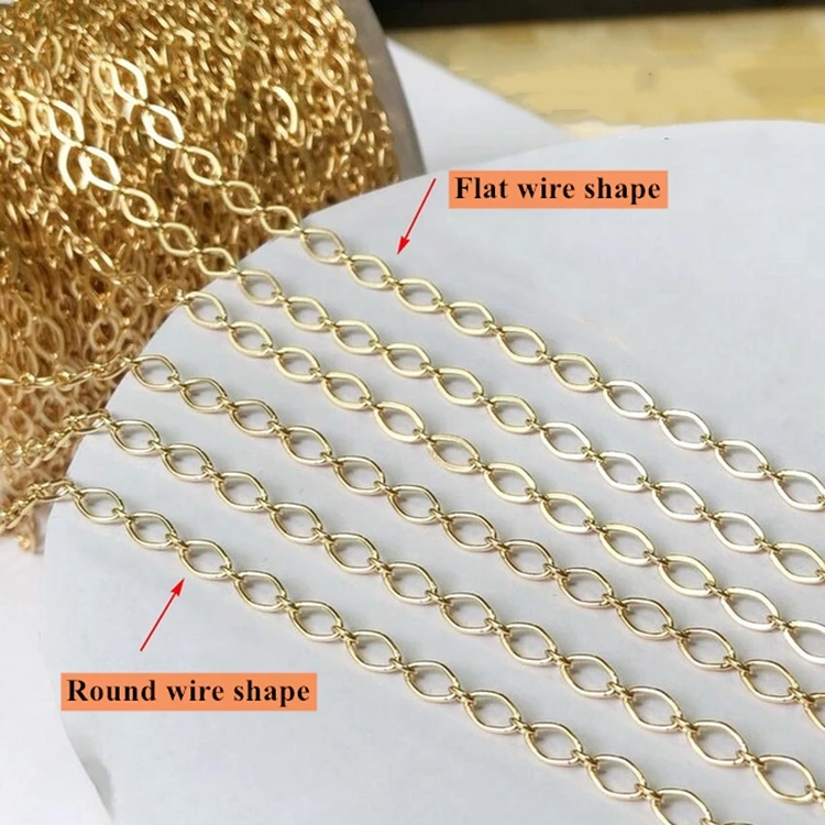 Hot Sale 3.3mm Gold Filled Diamond Bulk Chain 14K for DIY Jewelry Making Bracelet Necklace