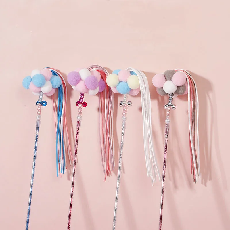 

New Acrylic Rod Fairy Cat Stick Motion Cat Toy Teasing Ball Cat Toy