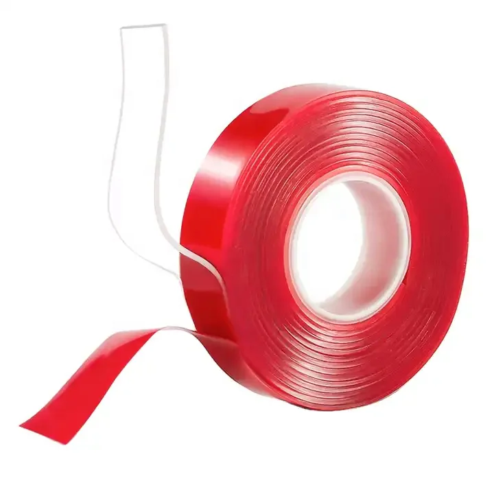 Strong Viscosity Strong Toughness Polyester Film Double Sided Tape Double Side Tape with Red PET Double Side Tape