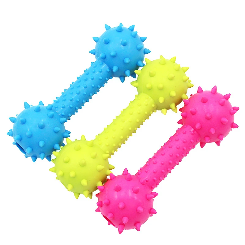 

W23 Wholesale Colorful Interactive Dog Chew Toys Durable Natural Rubber Dog Chewing Bone Toys New Pet Toy