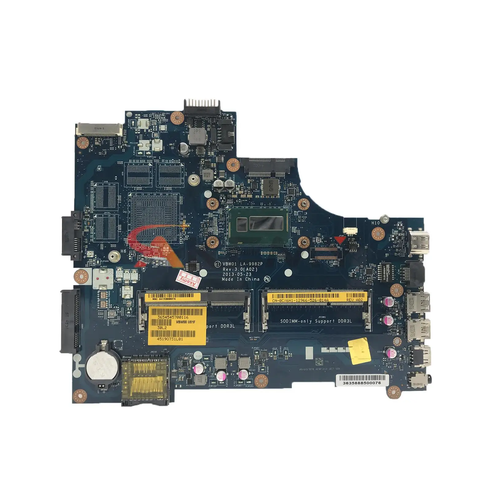 

For Dell Inspiron 15R 3537 5537 Motherboard LA-9981P LA-9982P CN-0P28J8 0MXM3Y Mainboard w/ 2955U 2957U i3 i5 i7 4th Gen CPU