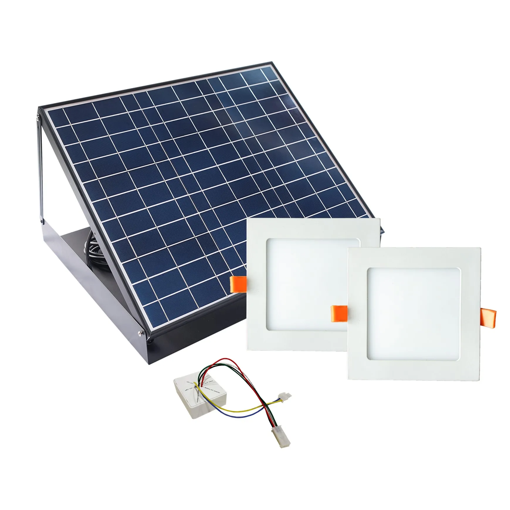 30W Solar LED Skylight Square Kit Surface Mount With Radar Sensing System Day And Night Working Indoor Ceiling Led Light