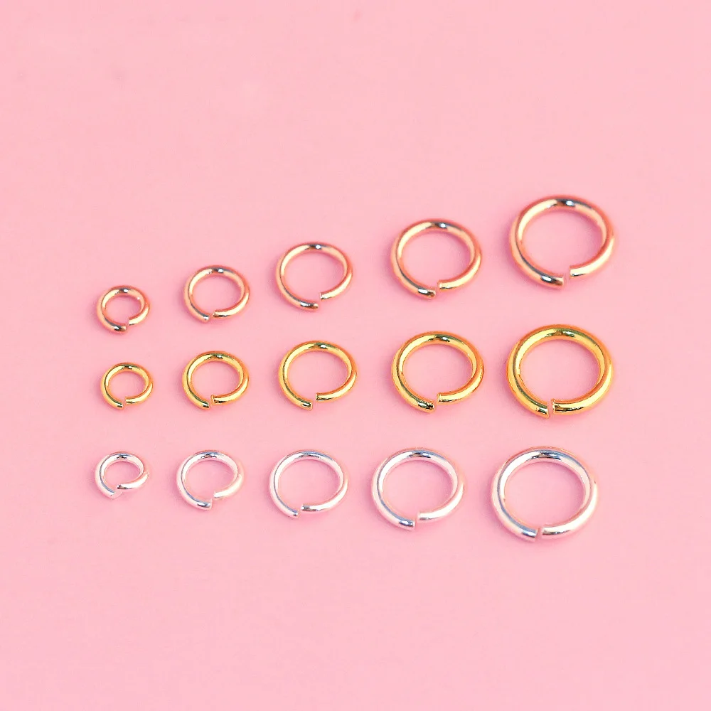

Wholesale 3mm-8mm Open Jump Rings Closed Rings Connectors DIY 925 Sterling Sliver Jewelry Findings