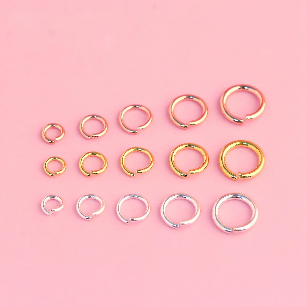 Wholesale 3mm-8mm Open Jump Rings Closed Rings Connectors DIY 925 Sterling Sliver Jewelry Findings