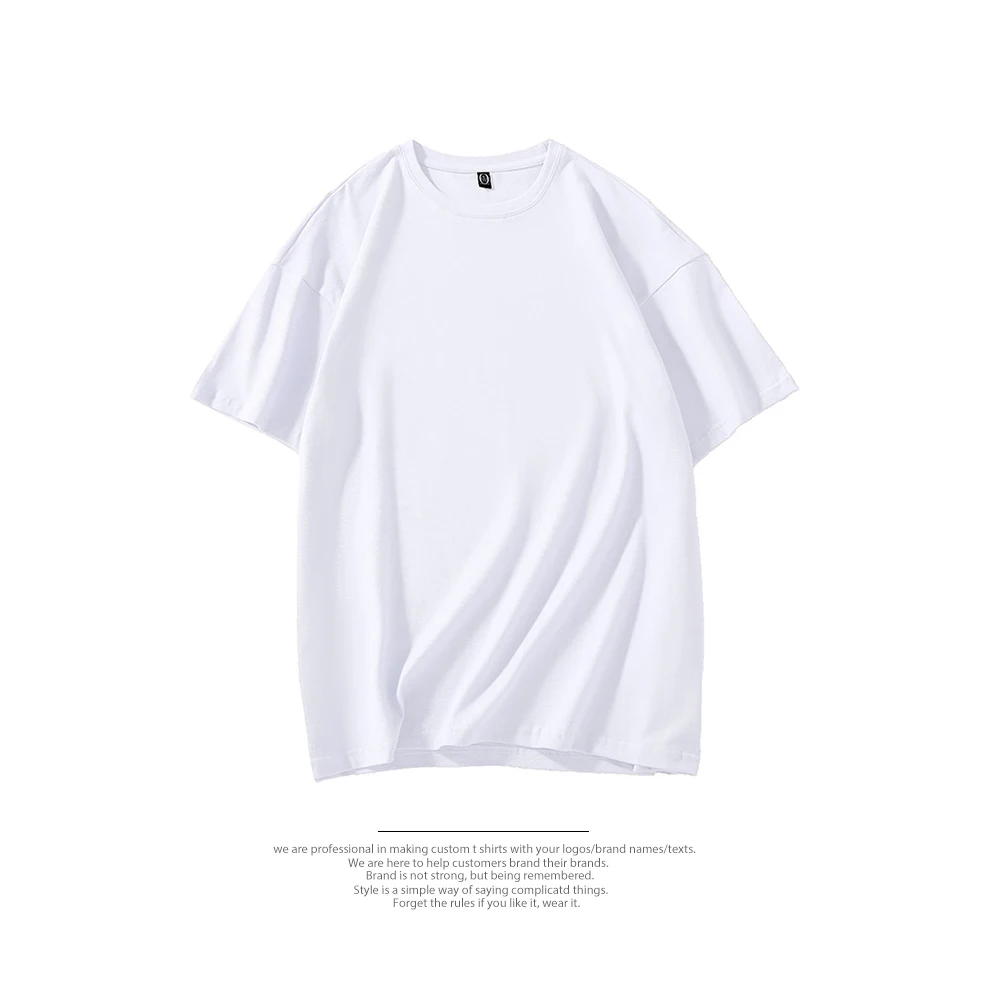 

Wholesale Custom 100% Cotton Oversize t Shirts 190gsm Shoulder Off Unisex t Shirts, 15 colors