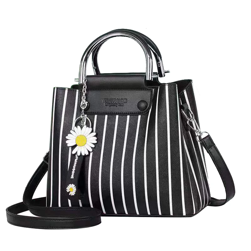 

DL125 22 The latest designer fashion bucket bag for women striped handbag ladies leather handbag hand bags