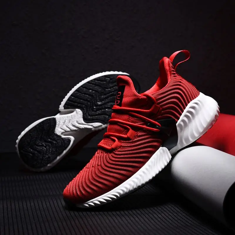 

Grey men breathable flexible casual shoes custom logo lace-up knit men shoes, Optional
