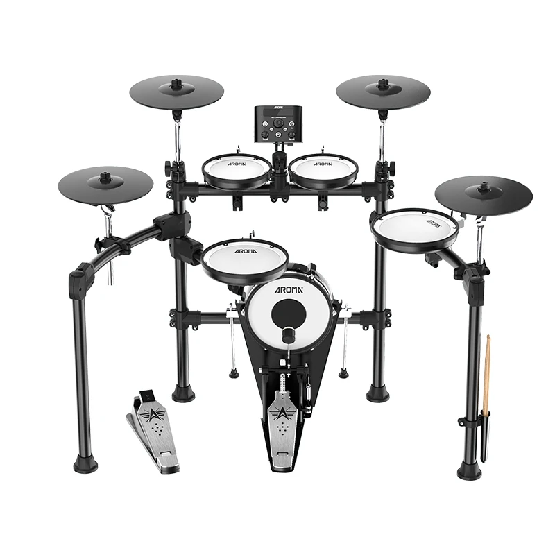 

(TDX-25S)AROMA Professional Electric Drum Set 5 Drums 3 Cymbals Electronic Drum Set, Black