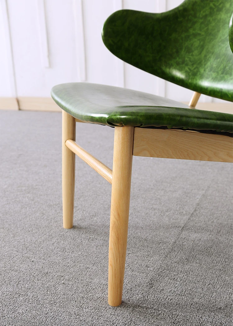 Fashion Modern Restaurant Furniture Comfortable Leather Wood Living