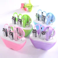 

9pcs Cutter Cuticle Clipper Manicure Set Kit Apple Shaped Pedicure Accessories for Foot Hand
