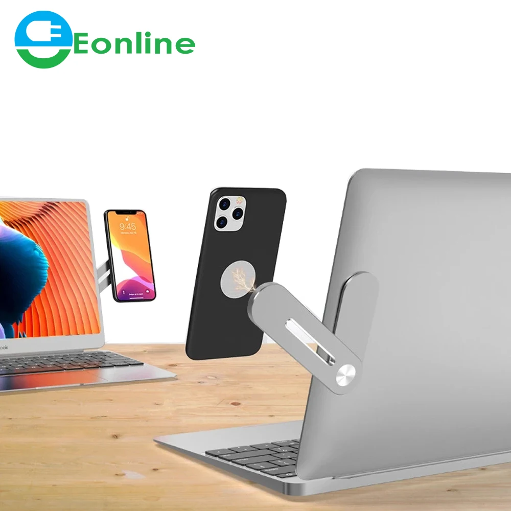 

EONLINE Phone Holder Mount Bracket Adjustable Phone Stand Holder Computer Laptop Screen Side Laptop Side Support Holder Bracket