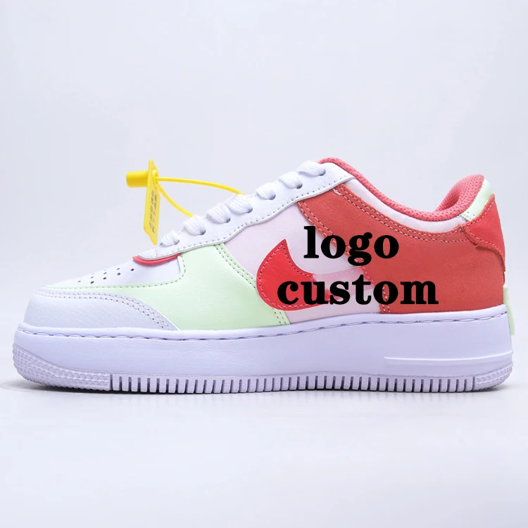 

Wholesale custom new Air Brand Force 1 fashion women's white casual skateboard sneakers