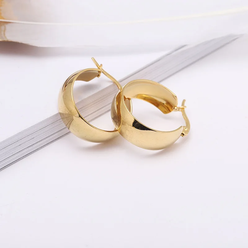 

Fashion women accessories jewelry hoop earrings wholesale stainless steel earrings 2020 gold plated boucle d'oreille