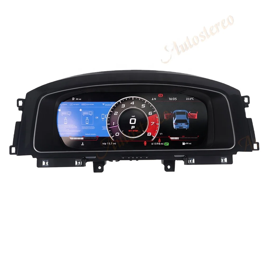 

For Volkswagen Golf 7 LCD Dashboard Auto Player Digital Cluster Instrument Panel Multifunctional QLED Speed Meter Head Unit