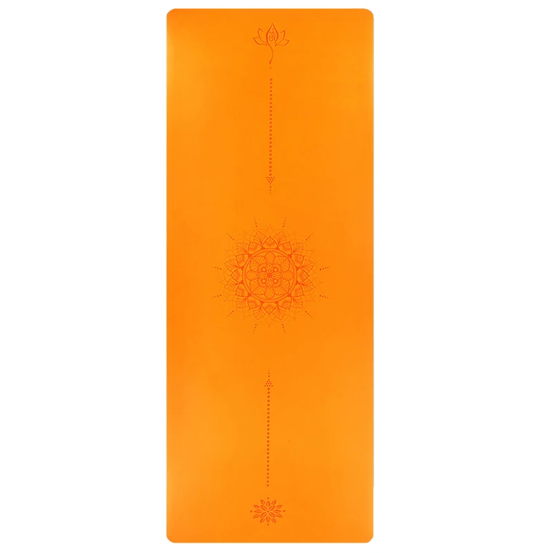 

New Mandala PU Natural Rubber 1.5MM Mat with Position Line Non-slip Widen Cushion Yoga Hall Gym Fitness Pads 183*68CM