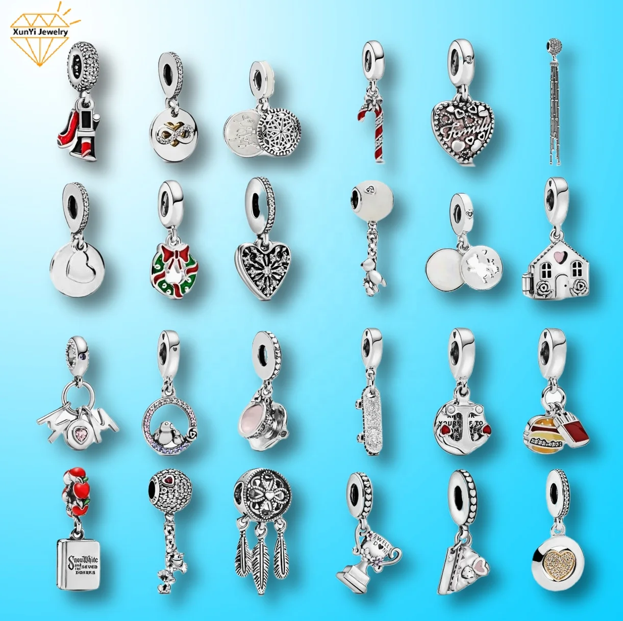 

Wholesale jewelry for Pendants for bracelet High quality 1:1 925 sterling silver, Silver color