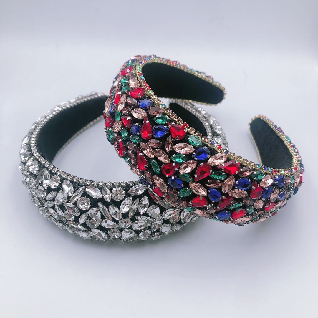

New starry European and American Baroque full diamond luxury headband prom catwalk street shooting gift hair accessories, Picture
