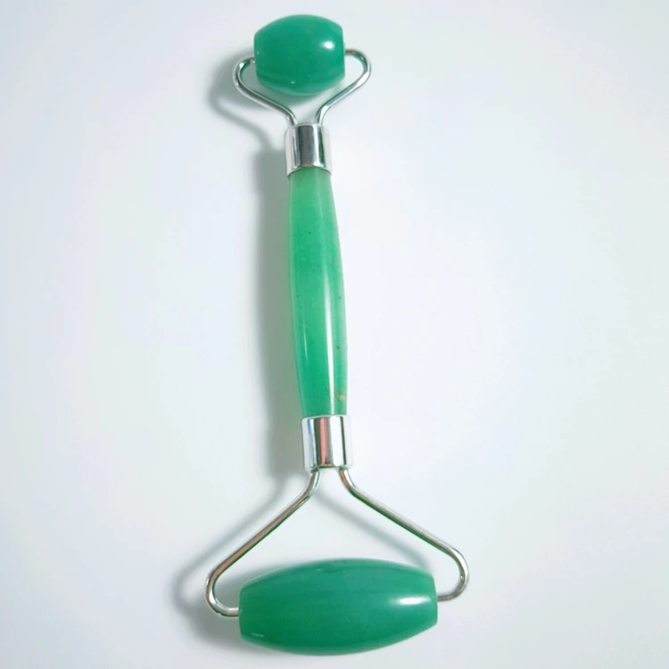 

Wholesale Green Crystal Face Roller Neck Massager Best Selling Jade Roller For Face