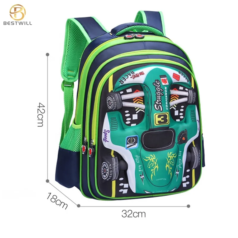 

BESTWILL Hot Sale School Backpack Bags Cartoon Pack 2021 School Bags Child, Red, green, blue,