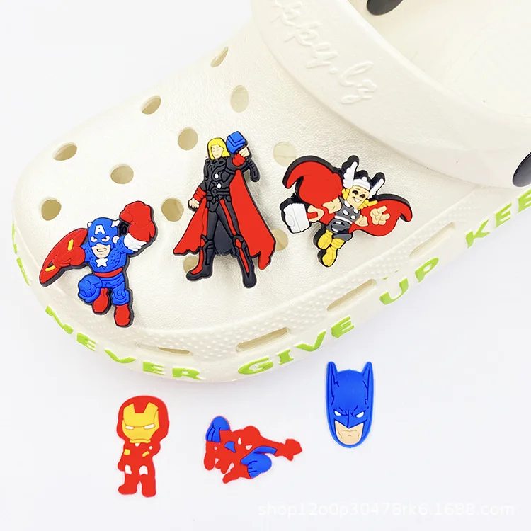 

Customized wholesale cartoon anime superman children clogs shoes charm, As picture/custom