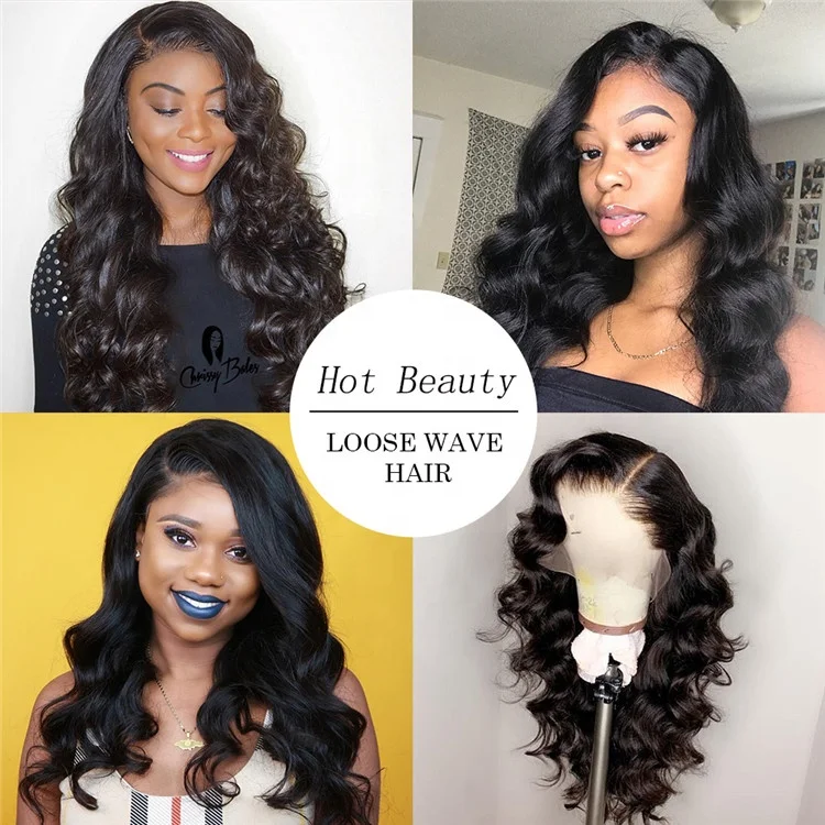 
Hot Beauty 10a Virgin Cuticle Aligned Hair Loose Wave Full End Bouncy Hair Bundles Human Hair Extension 