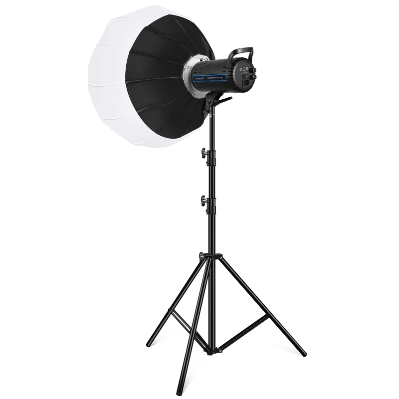

On Sale PULUZ 150W 3200K-5600K Studio Video Light + 2.8m Light Holder + 65cm Foldable Lantern Softbox Photography Kit US Plug