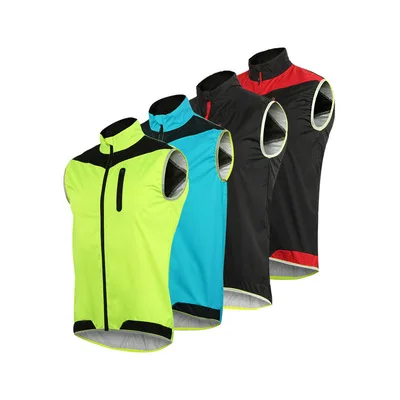 

Windproof Bike Clothes Waterproof Bicycle Reflective Jacket Men Running Riding Wear Gilet Sleeveless Cycling Jersey De Ciclismo