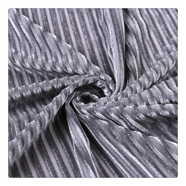 
high quality stretch striped velvet fabric for clothes  (62278665954)