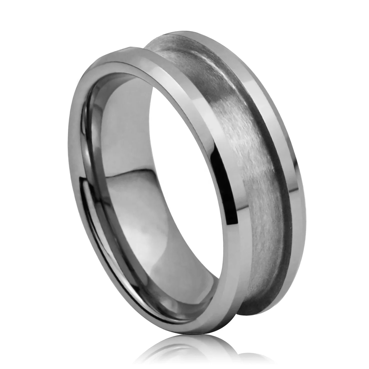 

Customized Wholesale Tungsten Carbide Blank Ring for Inlay Jewelry Cores