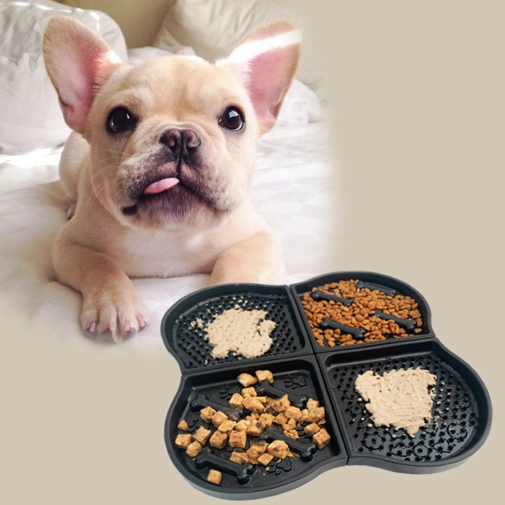 

High quality slow feeder dog bowl large interactive custom color durable slow feeder pet food bowl plate, Black, yellow or customized