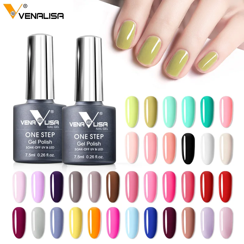 

Venalisa 7.5ml One Step Gel Polish 36 Colors 3 in 1 Nail Art Design Manicure Soak Off Enamel UV Gel Lacquer Varnish Wholesale